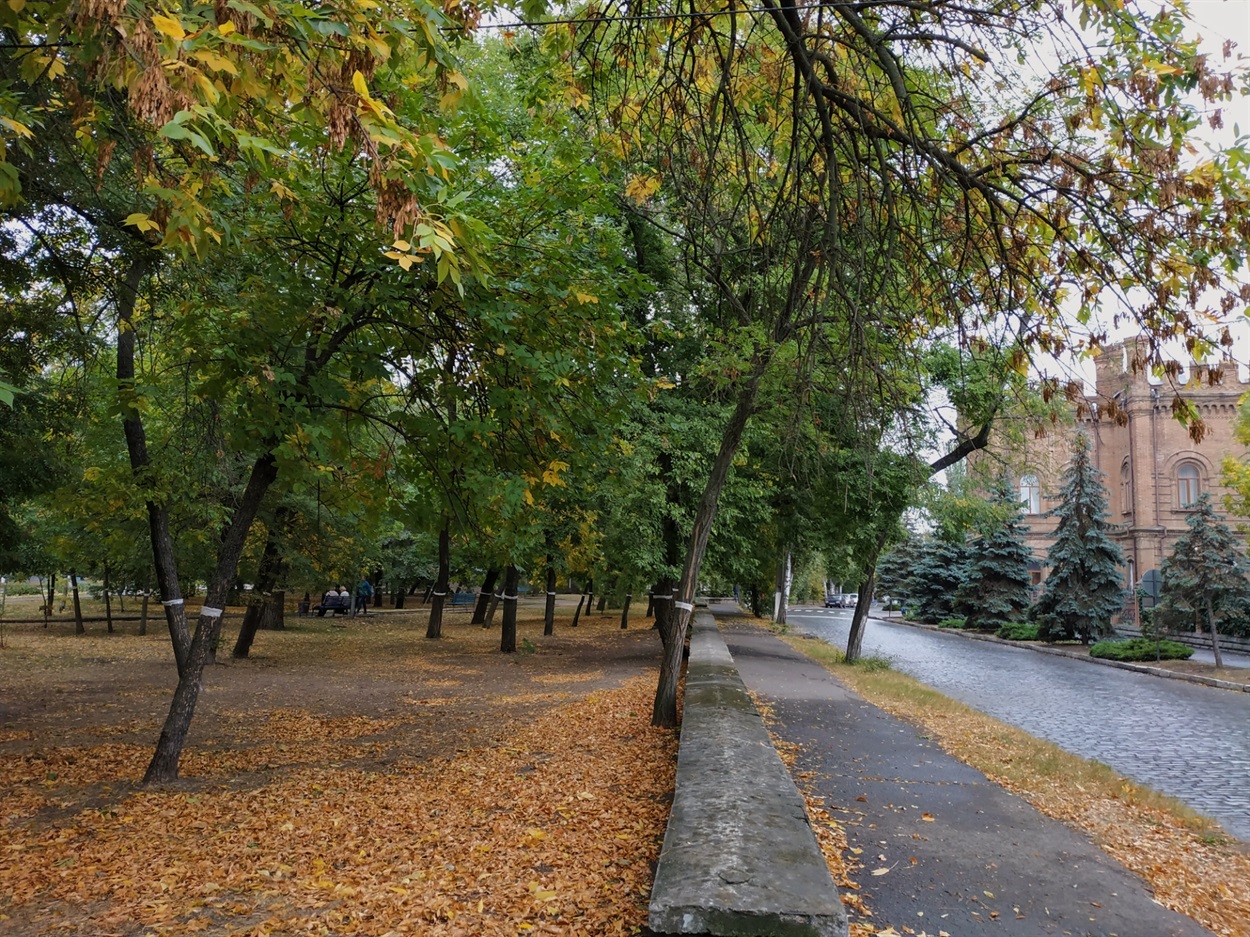 парк возле университета в Бердянске