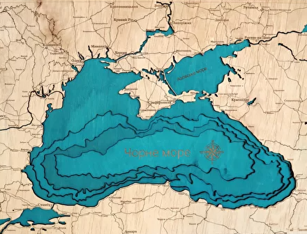 Карта глибини чорного моря