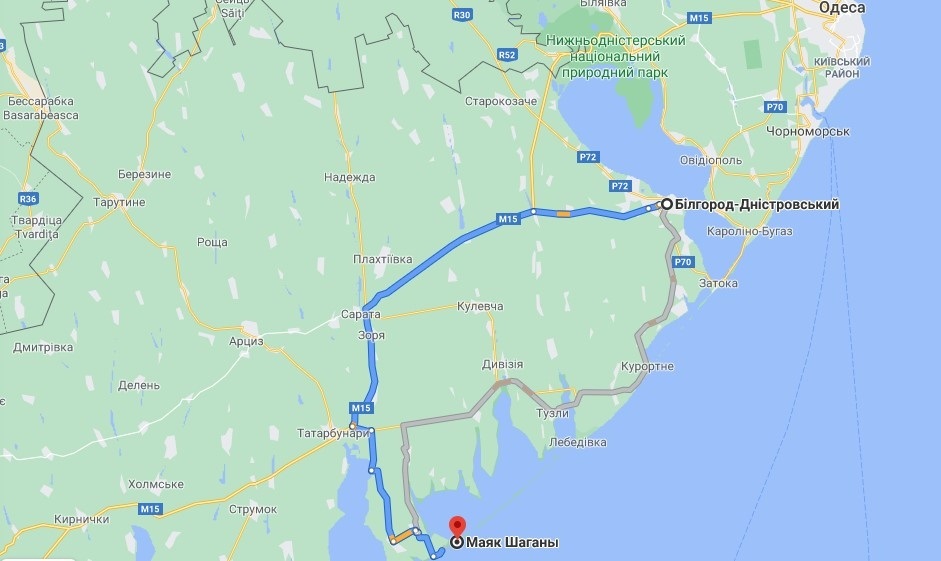 Белгород-Днестровский – Маяк Шаганы