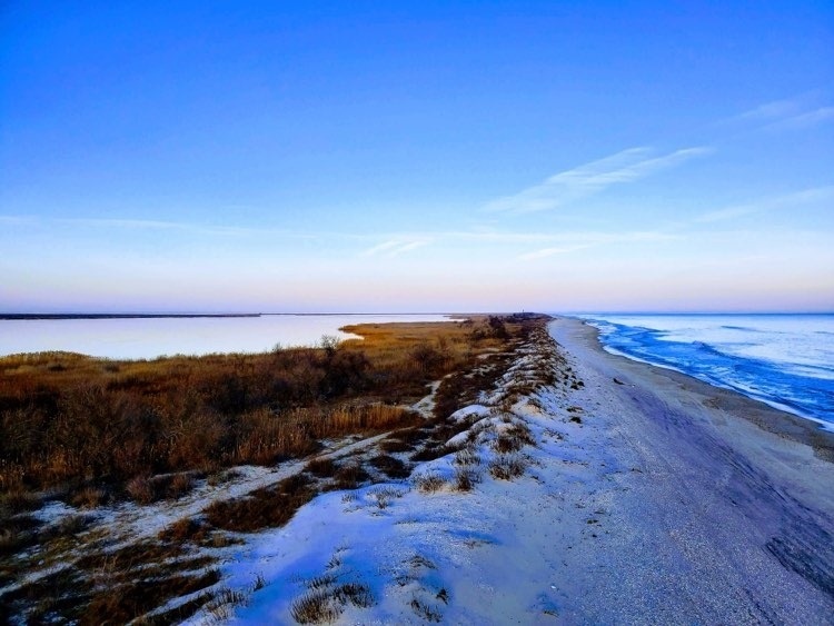 море зимой