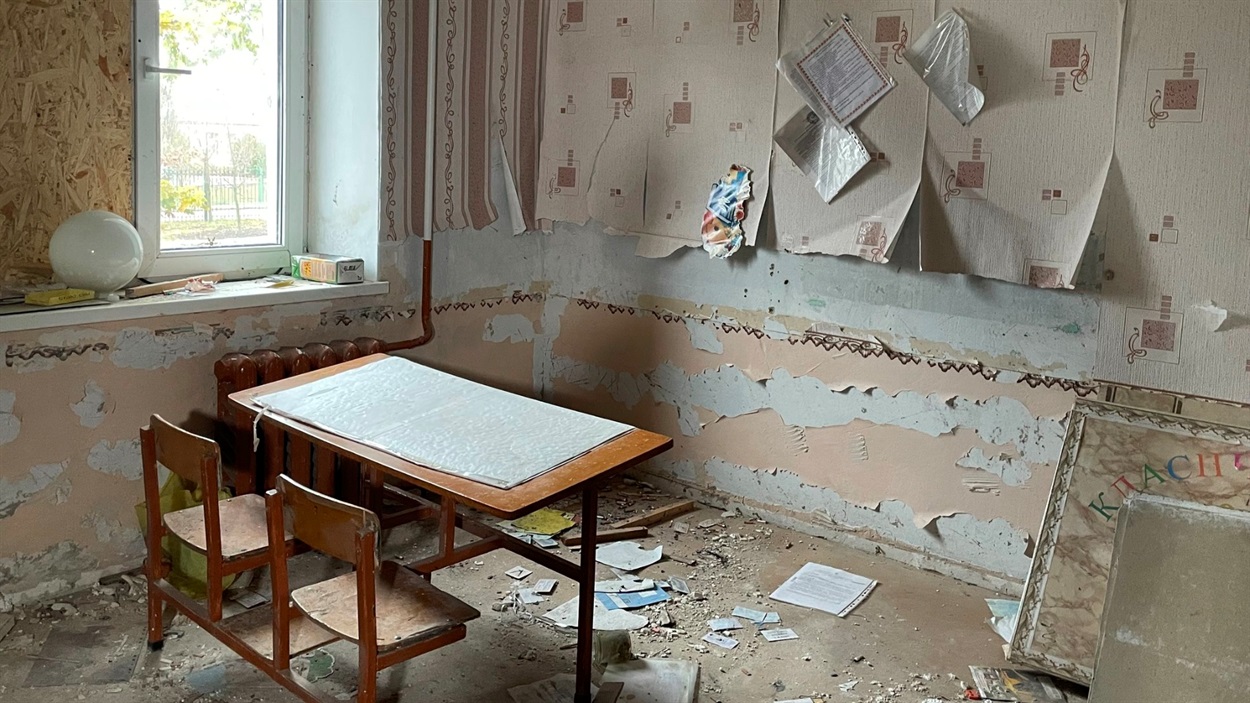 Зруйнований кабінет ліцею