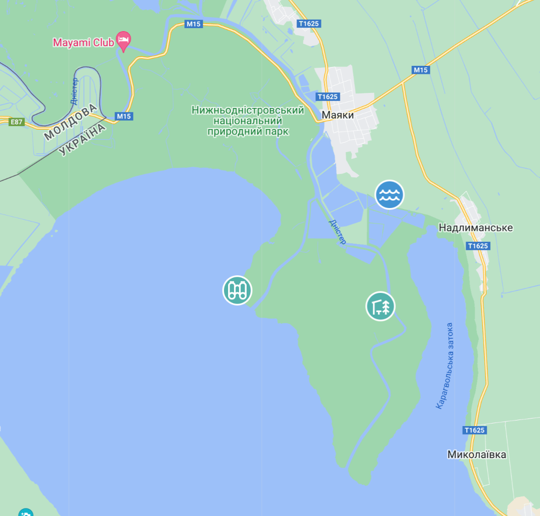 Дністровський лиман карта