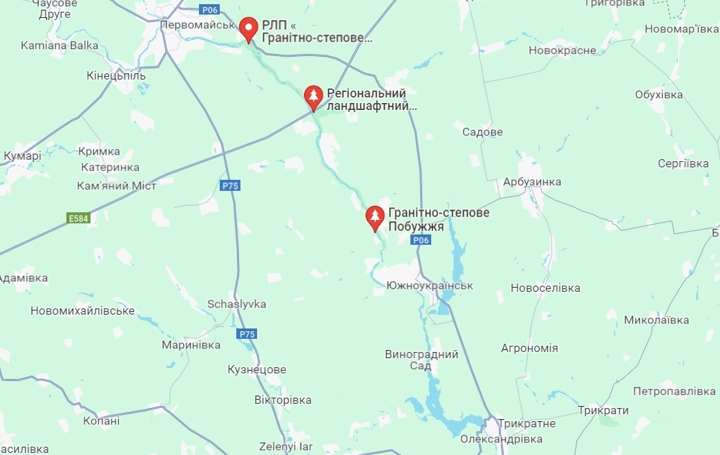 Гранітно-степове Побужжя на карті
