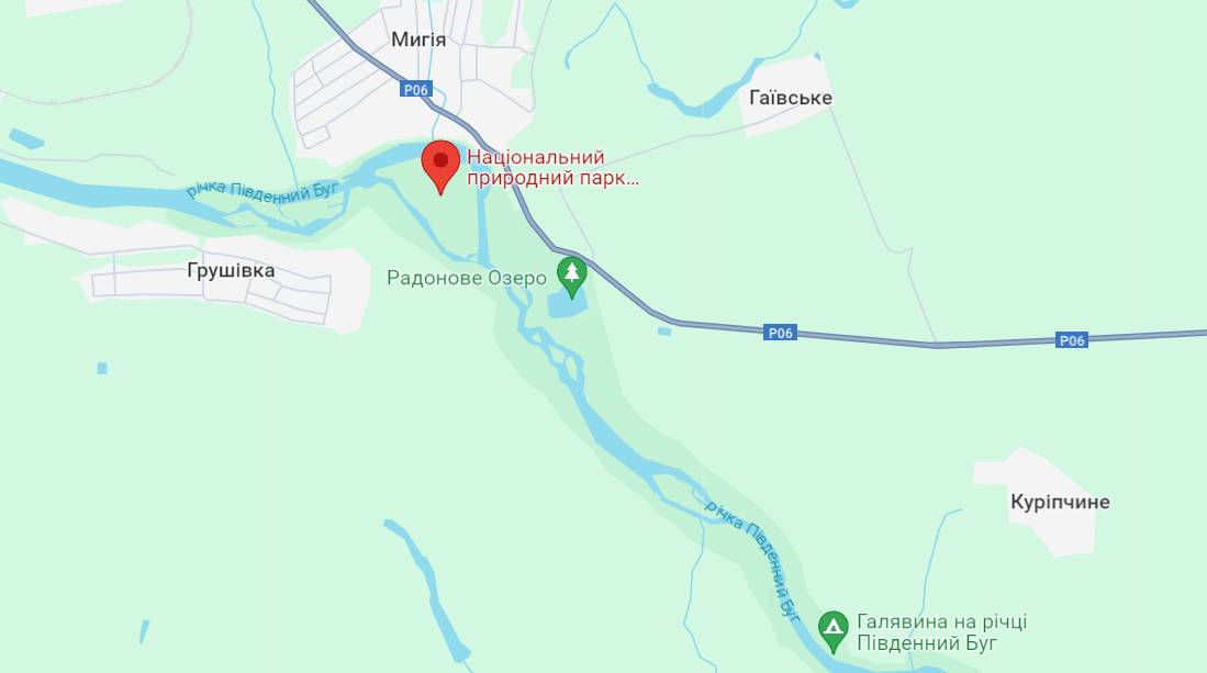 Бузький гард на карті