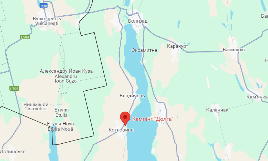 Пляжний комплекс-кемпінг «Долга» на карті