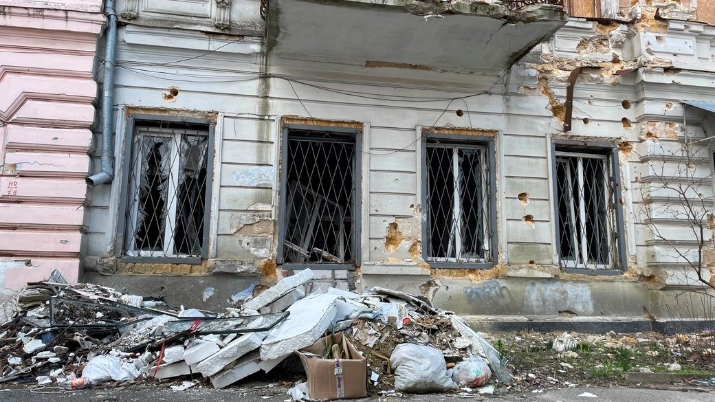 Пошкоджений 21 березня будинок у Херсоні