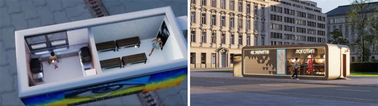 Вигляд типовго модульного укриття