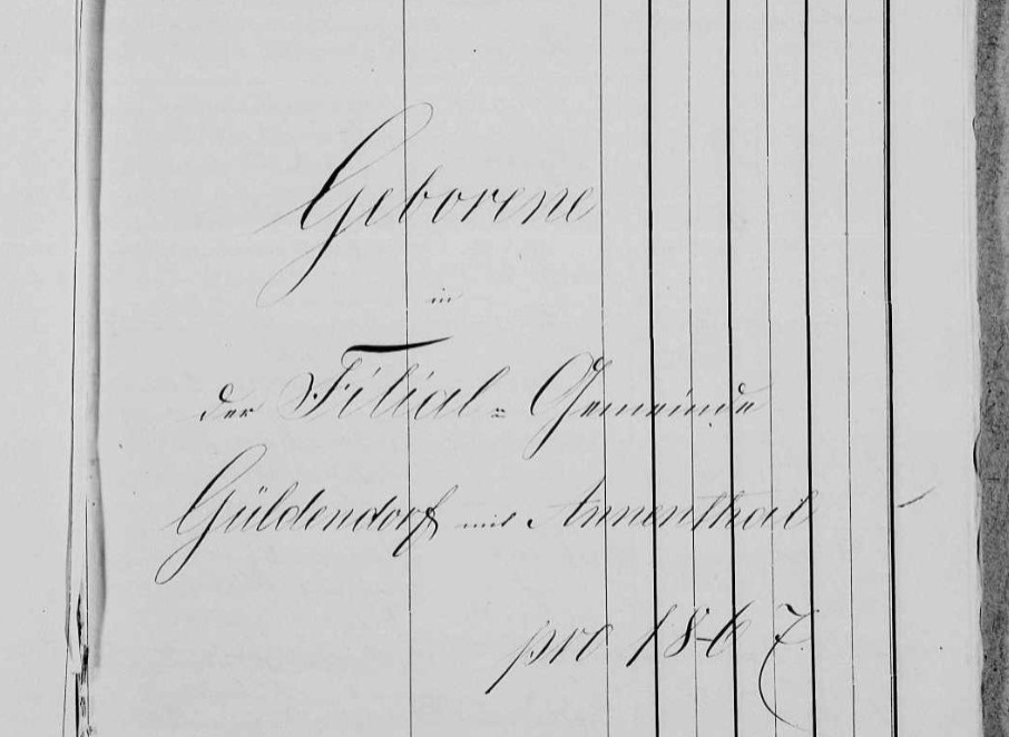 Титульна сторінка дублікату книги метричних записів Анненталю 1867 року