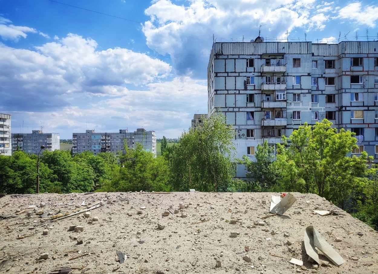 Вид на Степногірськ з місцевої сільради