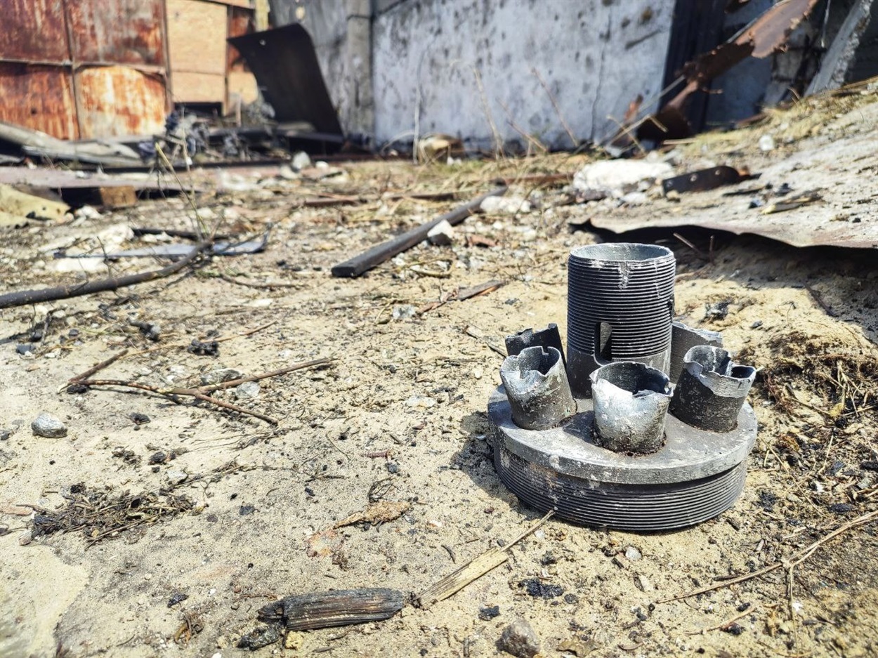 Частина ворожої авіабомби. Вільнянськ