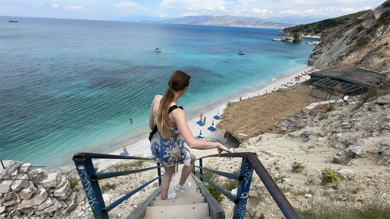 Албанія, дівчина, пляж, море