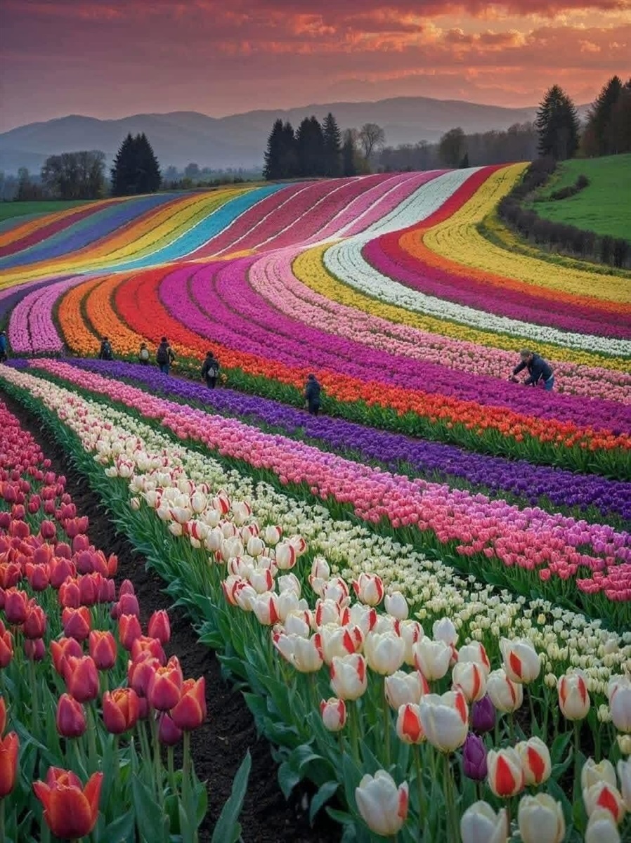 Тюльпанові поля у Нідерландах